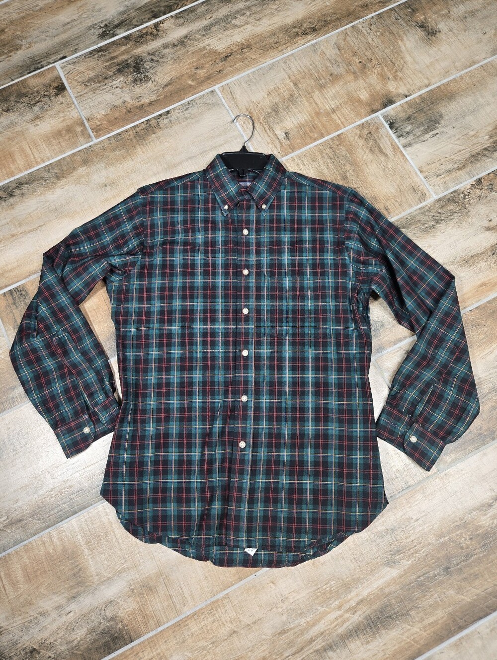 Vintage Sir Pendelton Mens Shirt  Medium Malcolm Tartan Plaid 100% Virgin Wool